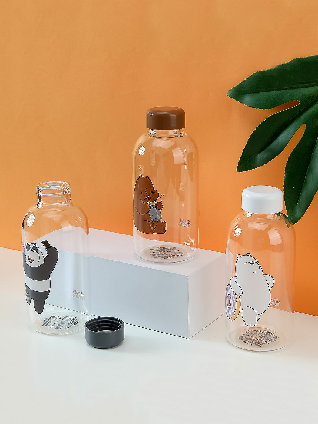 We Bare Bears-Pot-bellied Glass Bottle