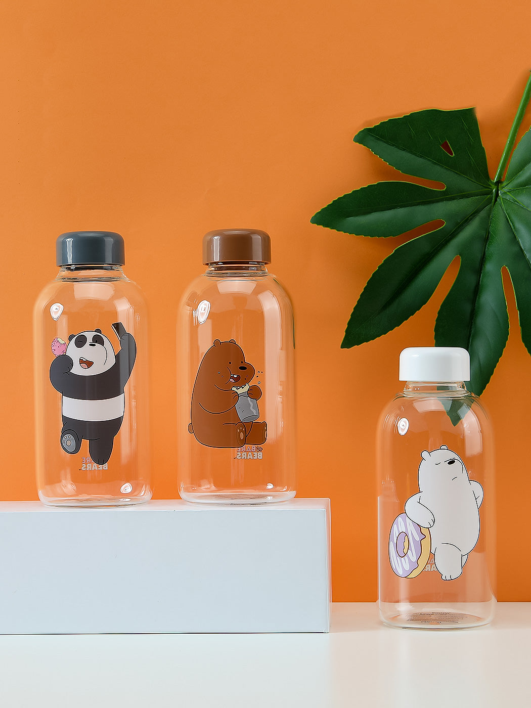 We Bare Bears-Pot-bellied Glass Bottle