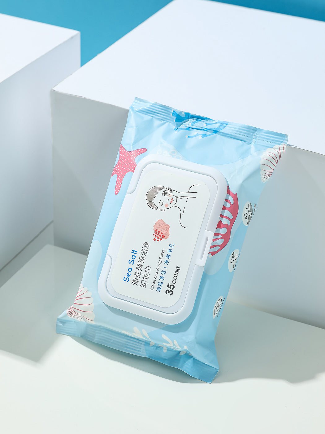 Sea Salt Mint Makeup Remover Wipes (35 Wipes)
