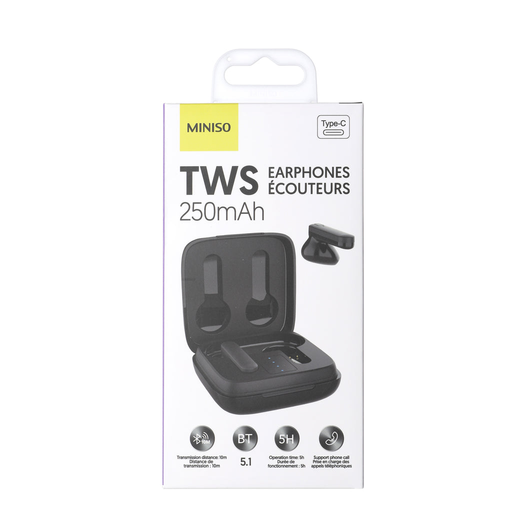 MiniSoundsHalfinear TWS Wireless Earphones TS16C(Black) Miniso Pakistan