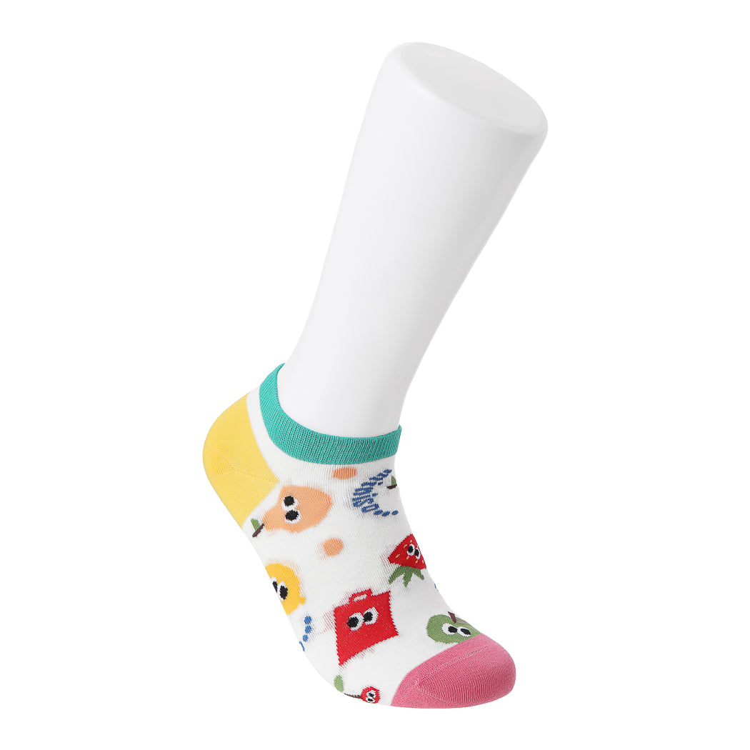 Fruity fairy Women's Ankle Low-Cut Socks (2 Pairs) (White)