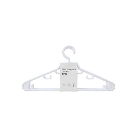 Cloth Hanger 5 Pack,White