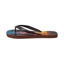 Tropical Rainforest Series Men's Flip Flops (Black Sunset,41-42)