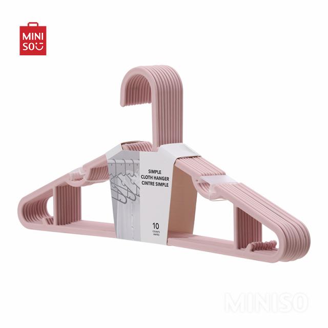 Simple Cloth Hanger 10 Counts(Pink)