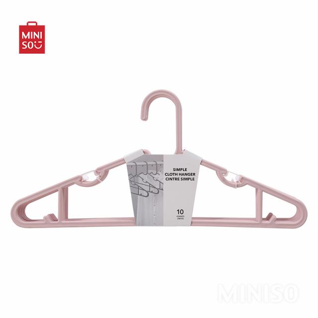 Simple Cloth Hanger 10 Counts(Pink)