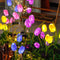 Pack of 3 | With leaves Solar powered three headed tulips (Random Colors)