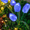 Pack of 3 | With leaves Solar powered three headed tulips (Random Colors)