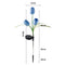 Pack of 3 | With leaves Solar powered three headed tulips (Random Colors)