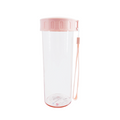 Classic Plastic Water Bottle with Strap Handle (480mL)(Pink)