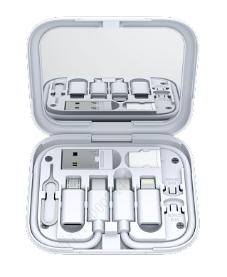 Multi-Type Charging Cable Case (White)
