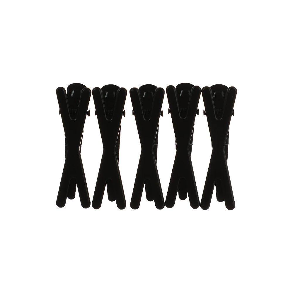 4.5CM X-shaped Rubber Painted Hair Clip 10pcs (Black)
