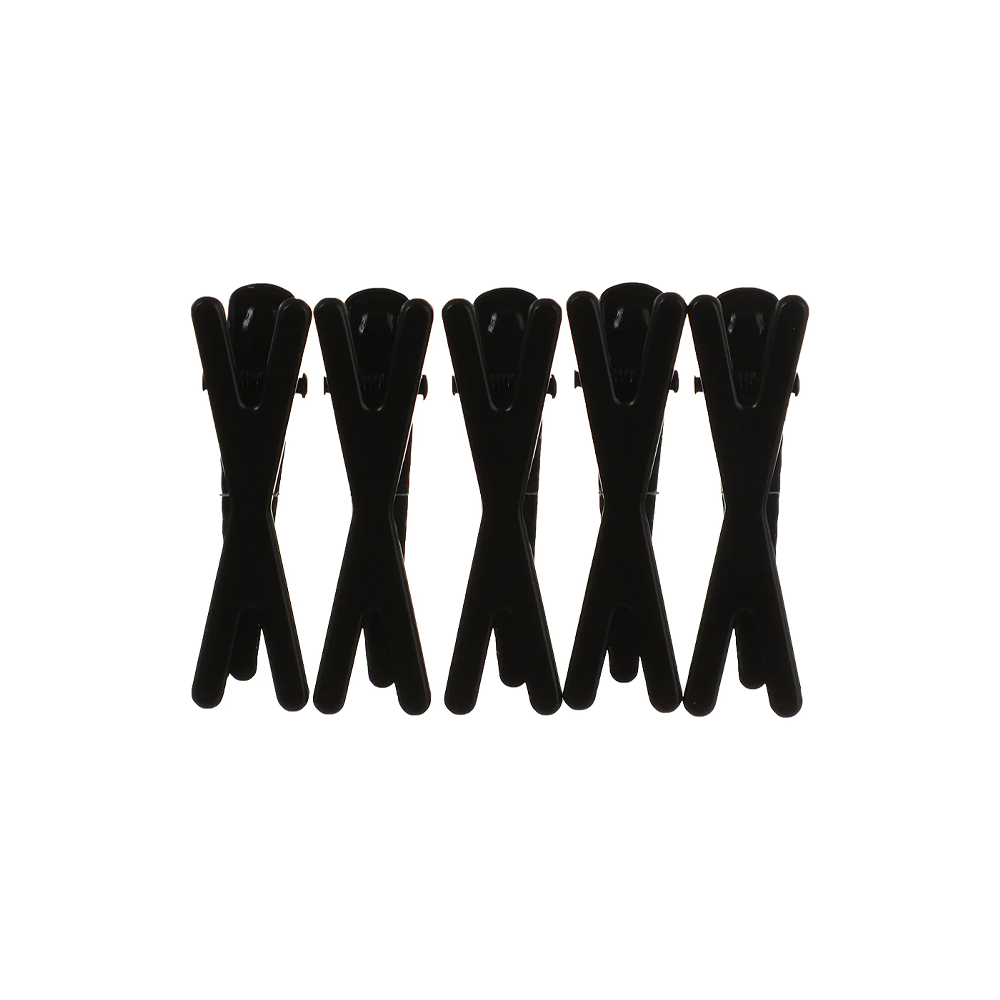 4.5CM Xshaped Rubber Painted Hair Clip 10pcs (Black) Miniso Pakistan