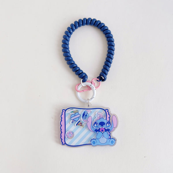 Disney Stitch Dinner Party Collection Shaker Keychain