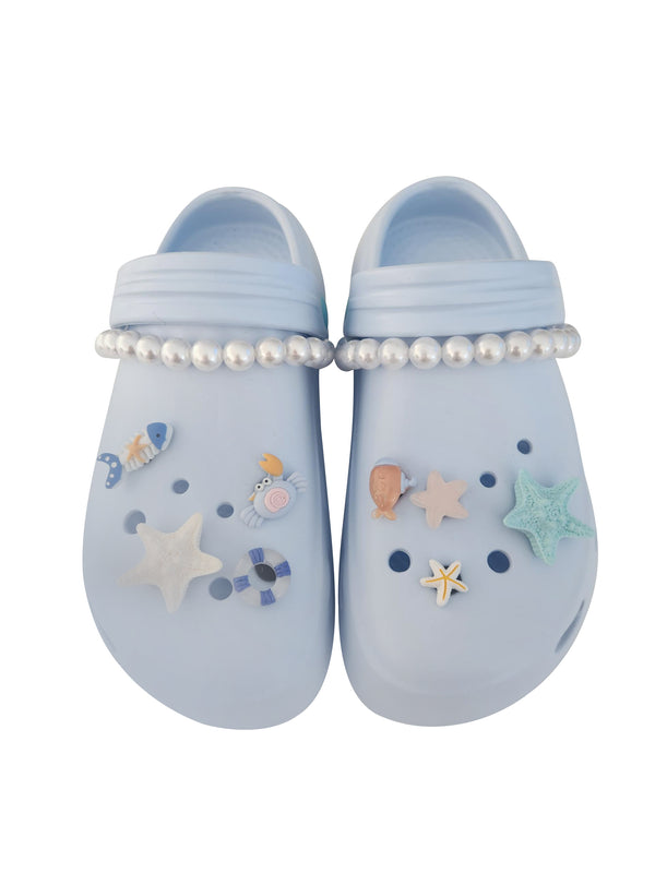 (39-40) Ocean Beaded Clogs