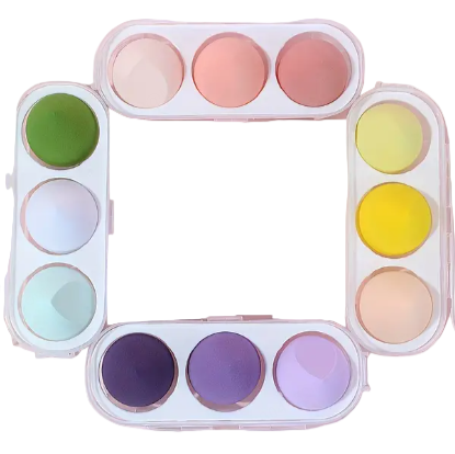 Makeup Sponges with Storage Box (3 pcs)