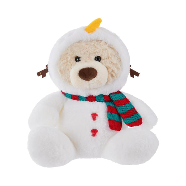 Gift Bear Collection 10in. Snowman Costume Sitting Plush Toy