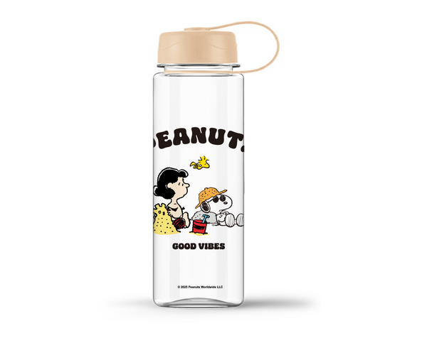 Snoopy Beach Fun Plastic Handle Water Bottle 500mL(Yellow)