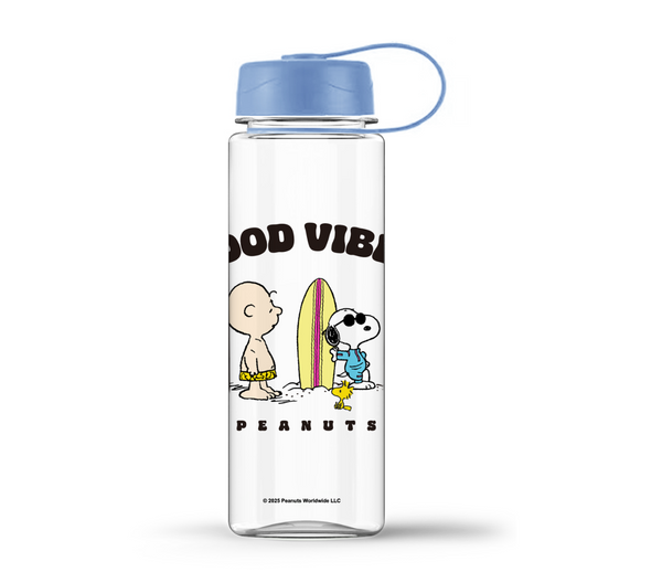 Snoopy Beach Fun Plastic Handle Water Bottle 500mL(Blue)
