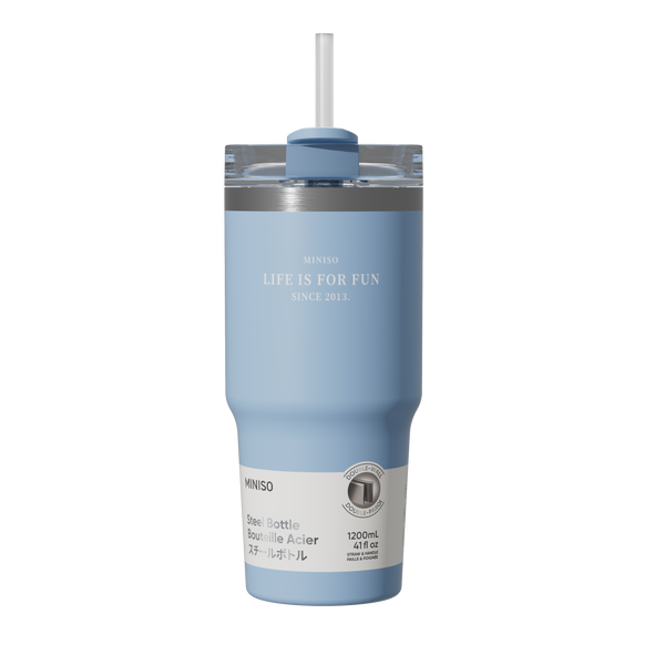 Dopamine Color Series Double Wall Straw Bottle 490mL(Light Blue)