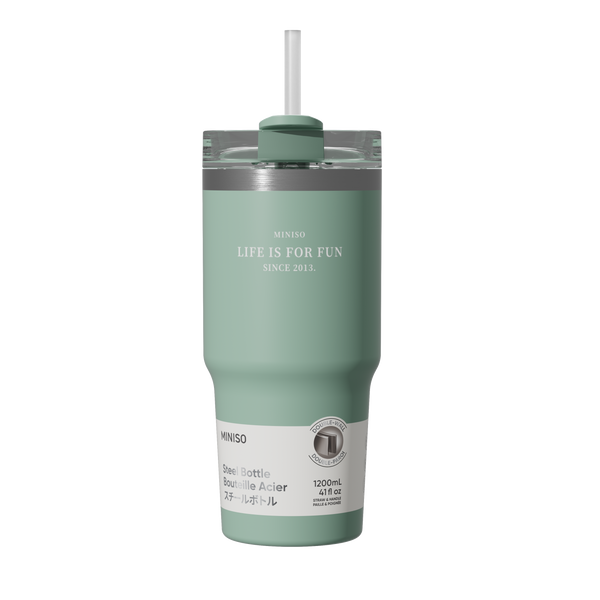 Dopamine Color Series Double Wall Straw Bottle 490mL(Green)