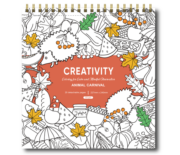 Wild Animals Collection 227x240mm Wire-bound Coloring Book (20 Sheets)