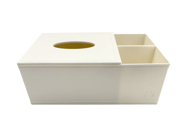 Patterned Series Multi-Functional Tissue Storage Box (Off-white)