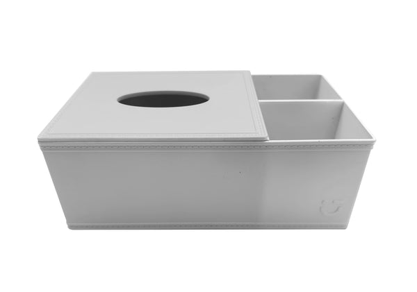 Patterned Series Multi-Functional Tissue Storage Box (Gray)