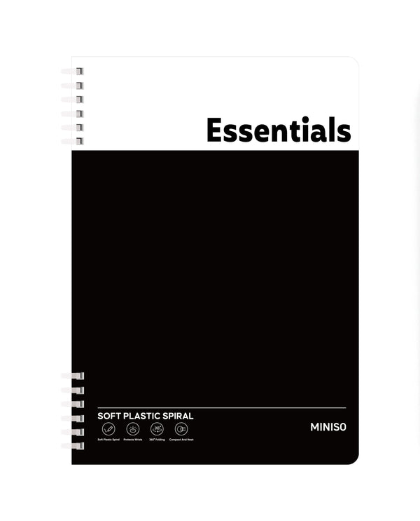 Minimalism Black Collection A5 Colored Soft Wire-bound Book (100 Sheets)