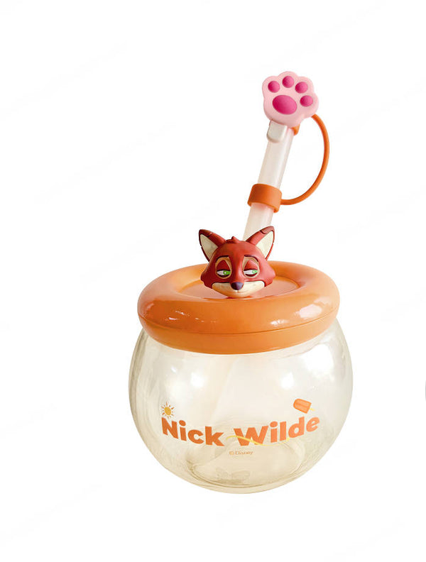 Disney Zootopia Collection Figurine Straw Bottle 600mL(Nick)