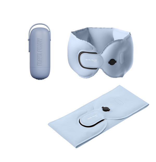 Travel Portable Foldable Neck Pillow(Blue)