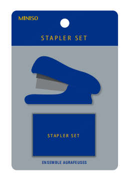 Minimalism Retro Collection Mini Stapler with Staple Box (Midnight Blue)