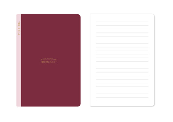 Minimalism Retro Collection A5 Stitch-bound Book (28 Sheets) (Wine Red)