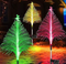 Pack of 2 | Solar fiber Christmas tree with stars (Random Colors)