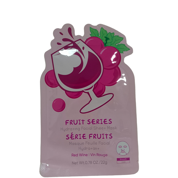 Fruit Series Hydrating Facial Sheet Mask (Red Wine)