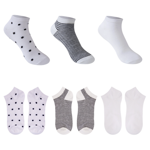 Women's Ankle Socks (6 Pairs)(White)