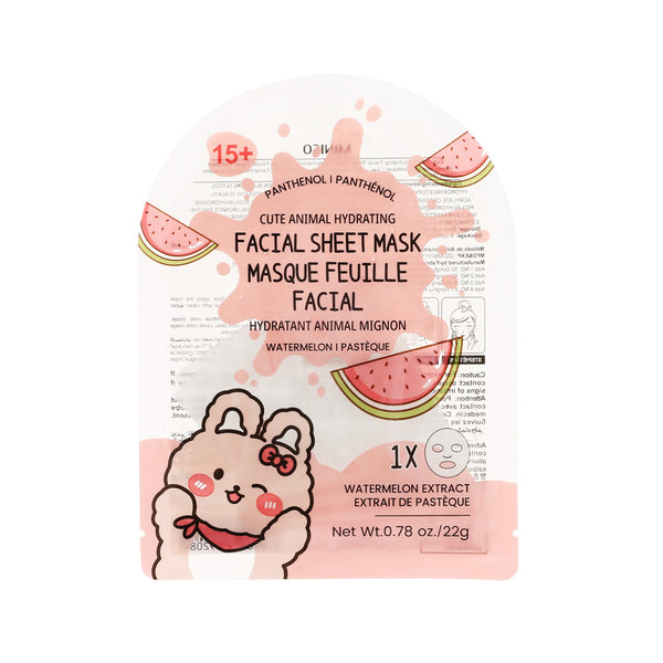 Cute Animal Hydrating Facial Sheet Mask (Watermelon)