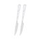 Pack of 2 | Marble Pattern Stainless Steel Steak Knife-White