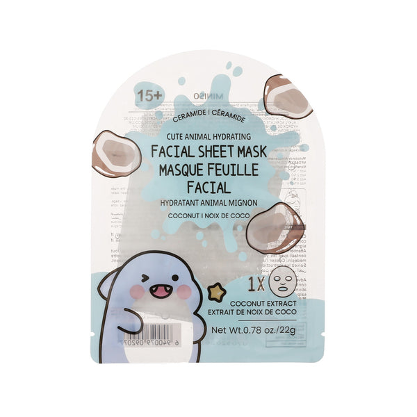 Cute Animal Hydrating Facial Sheet Mask (Coconut)