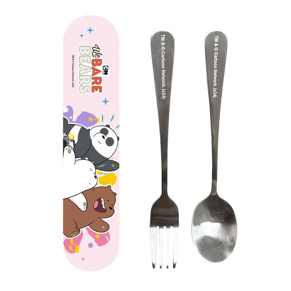 We Bare Bears Seaside Music Festival Flatware Set (Fork & Spoon)