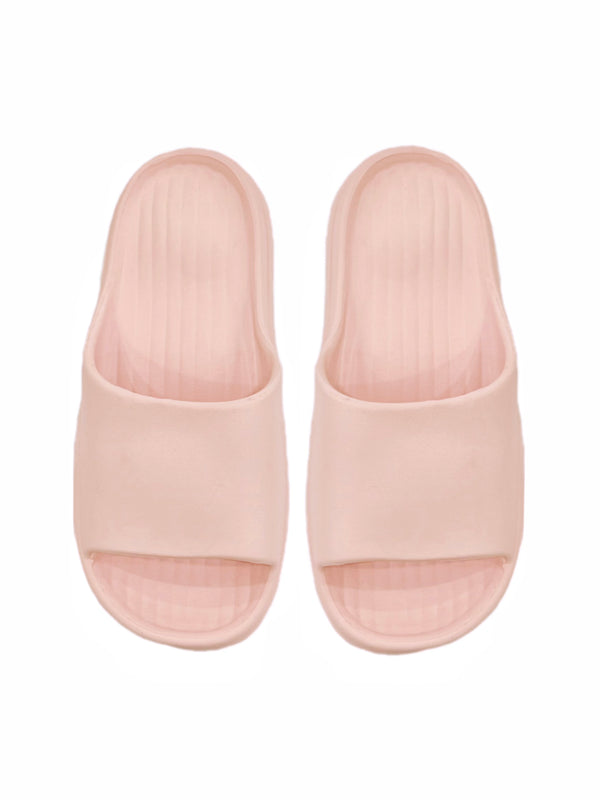 Puff Series Women's Bathroom Slippers(Pink,37-38)