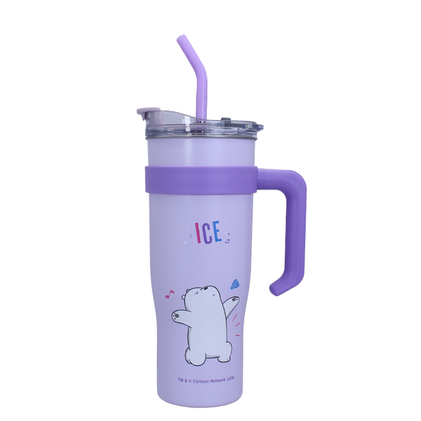 We Bare Bears Seaside Music Festival Single Wall Steel Tumbler with Handle (1.6L)(Ice Bear)