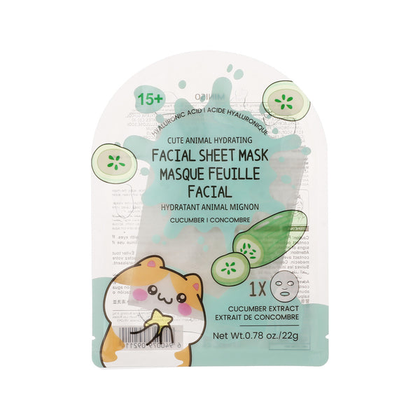 Cute Animal Hydrating Facial Sheet Mask (Cucumber)