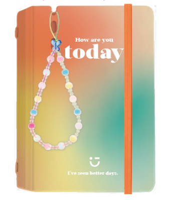 Colorful Aurora Series Loose-leaf Book with Decoration 15x10.5cm (80 Sheets) PDQ