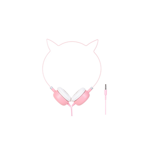 Cat Ear Wired Headphones Model：106(Pink)
