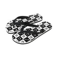 (Black and White,43-44) Love and Peace Series Men's Flip Flops