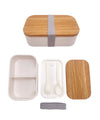 Wood Grain Design Bento Box(White, 900mL)