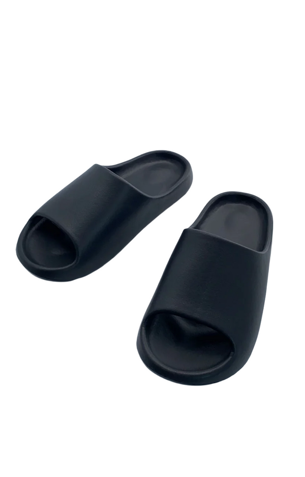 (Black,43-44) Classic Coconut Cushioned Thick Slipper