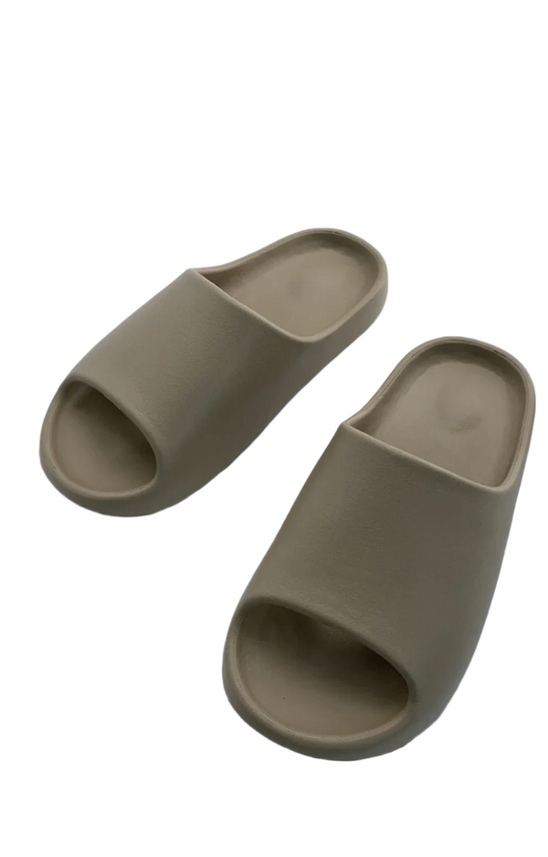 (Light Brown,41-42) Classic Coconut Cushioned Thick Slipper