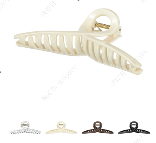 Solid Color Arc-shaped Line Hair Claw Clip (11cm, 1 pc)