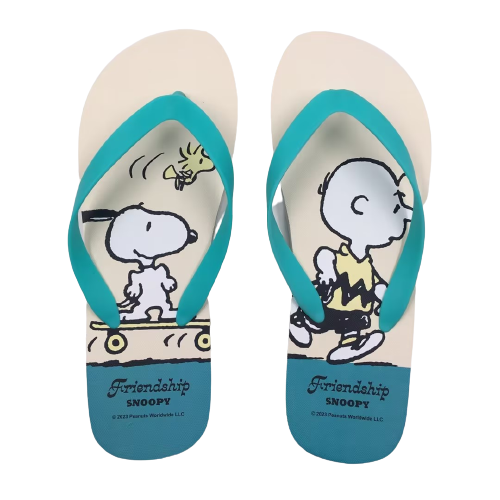 Beige 41 42 Snoopy Summer Travel Collection Men s Flip Flops